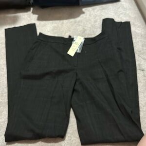 NWT Long Tall Sally size 6 black plaid dress pants, 37 inseam